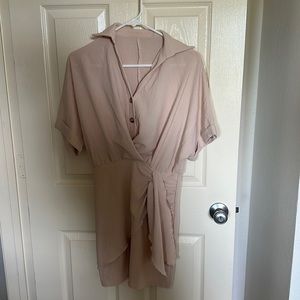 Tan, business casual dress